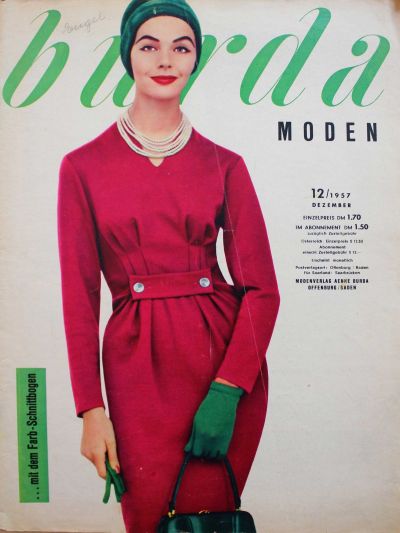 Фотография обложки журнала Burda 12/1957