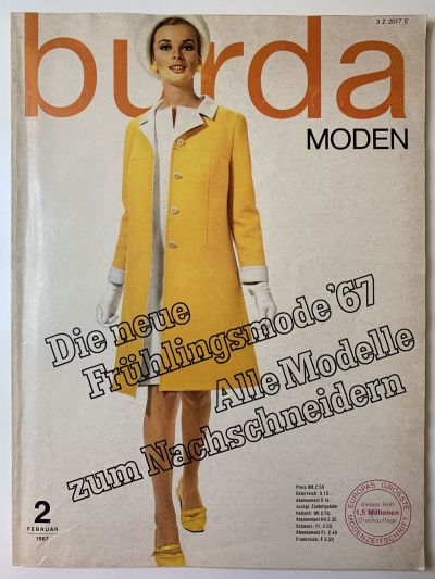 Фотография обложки журнала Burda 2/1967