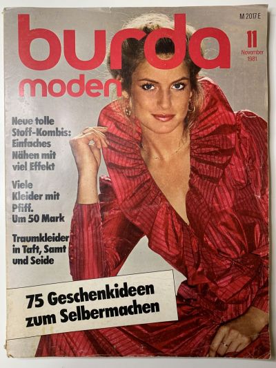 Фотография обложки журнала Burda 11/1981