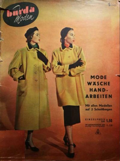 Фотография обложки журнала Burda 1/1951