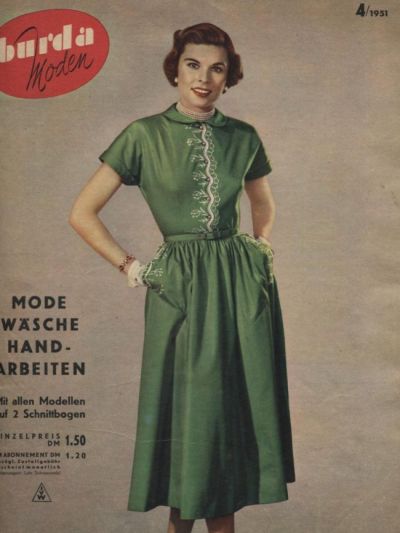 Фотография обложки журнала Burda 4/1951