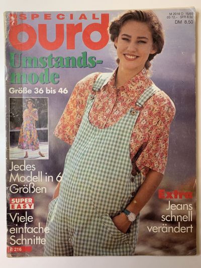 Фотография обложки журнала Burda Будущим мамам 1993 E216