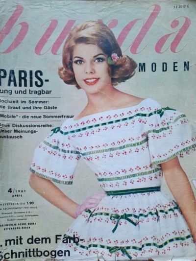 Фотография обложки журнала Burda 4/1961