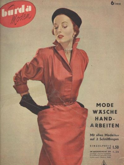 Фотография обложки журнала Burda 6/1951