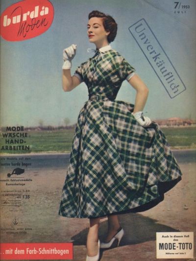 Фотография обложки журнала Burda 7/1953