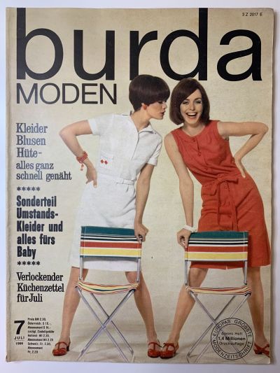 Фотография обложки журнала Burda 7/1966