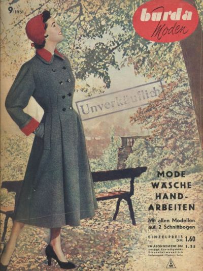 Фотография обложки журнала Burda 9/1951