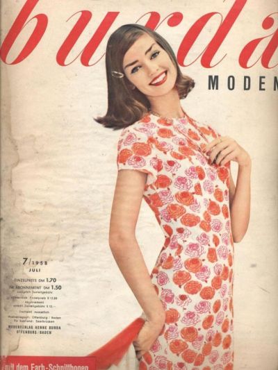 Фотография обложки журнала Burda 7/1958