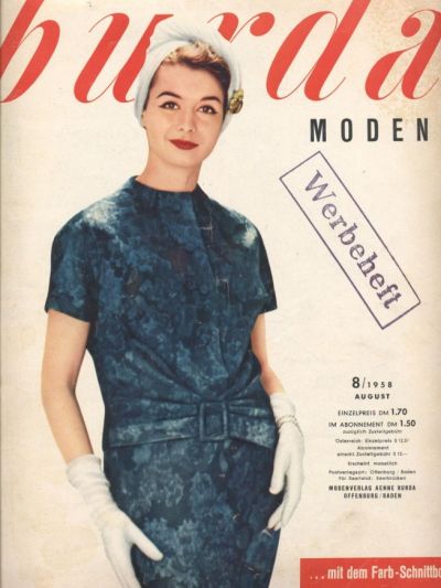 Фотография обложки журнала Burda 8/1958