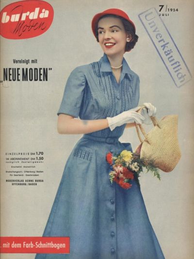 Фотография обложки журнала Burda 7/1954