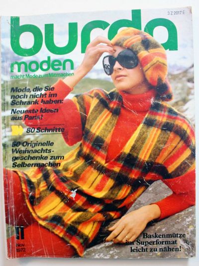 Фотография обложки журнала Burda 11/1972