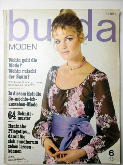 Фотография обложки журнала Burda 6/1970