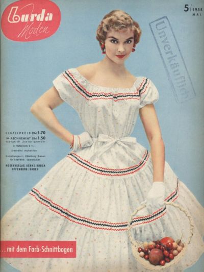 Фотография обложки журнала Burda 5/1955