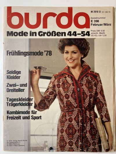    Burda Plus Februar-Marz 1978 E398